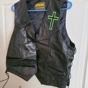 Leather Vest sz M